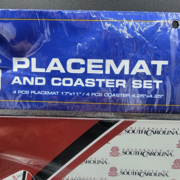 University Of South Carolina Gamecocks Placemats & Coaster Set Official Licensed - Picture 6 of 7